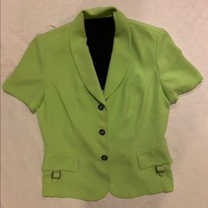 Vintage lime green short sleeve blazer